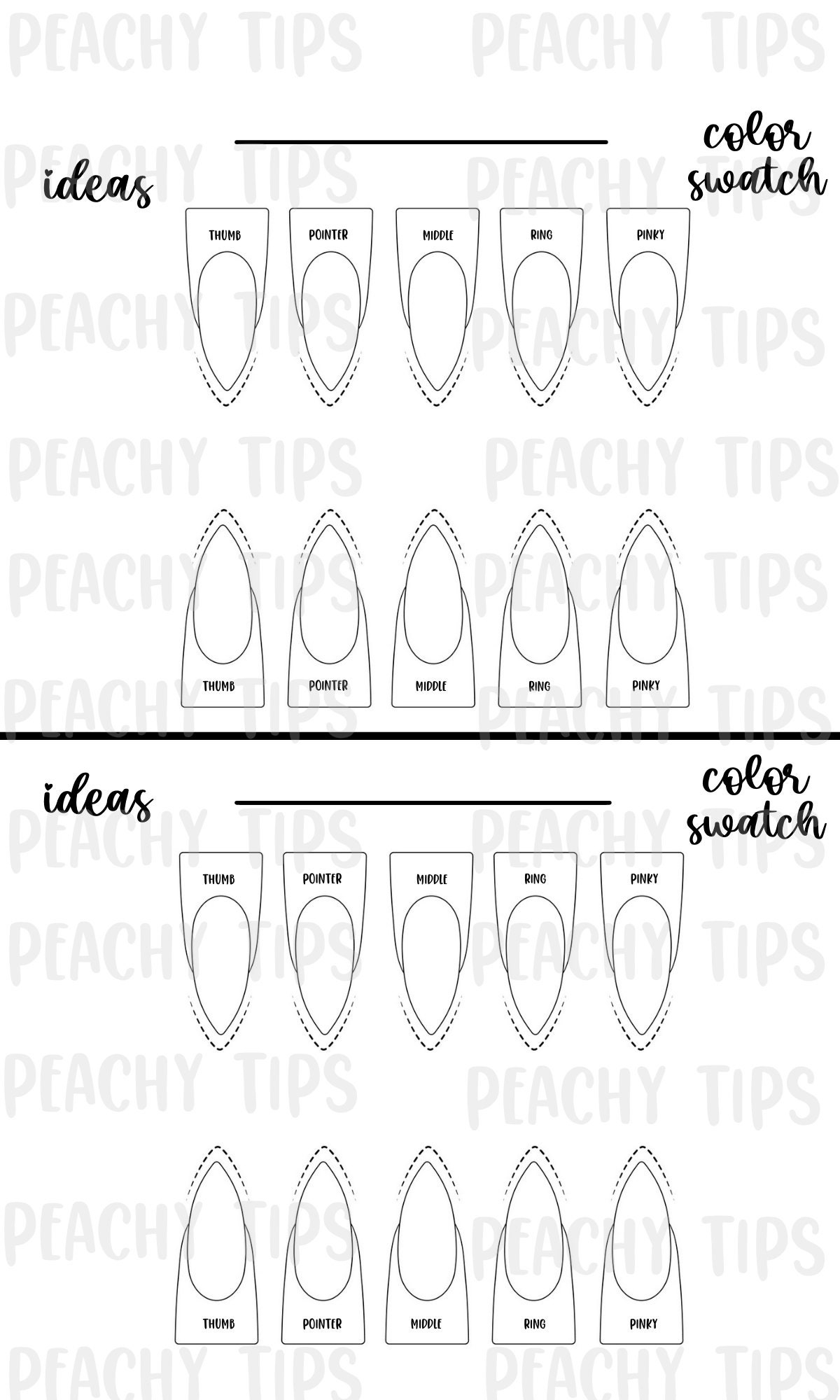 Nail Design Template Downloadable printable Printable 