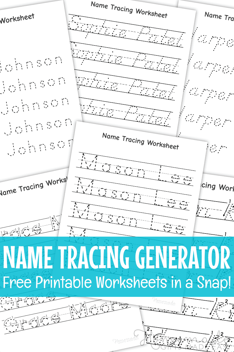 Printable Handwriting Name Worksheets