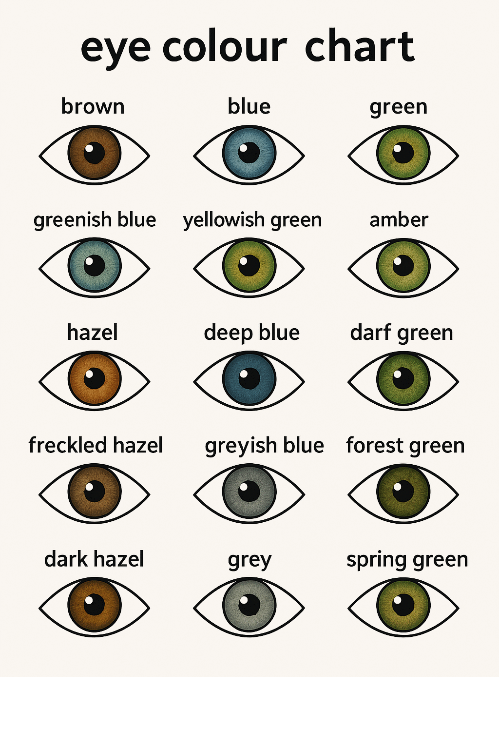 Natural Eye Color Chart Understanding Shades And Colors