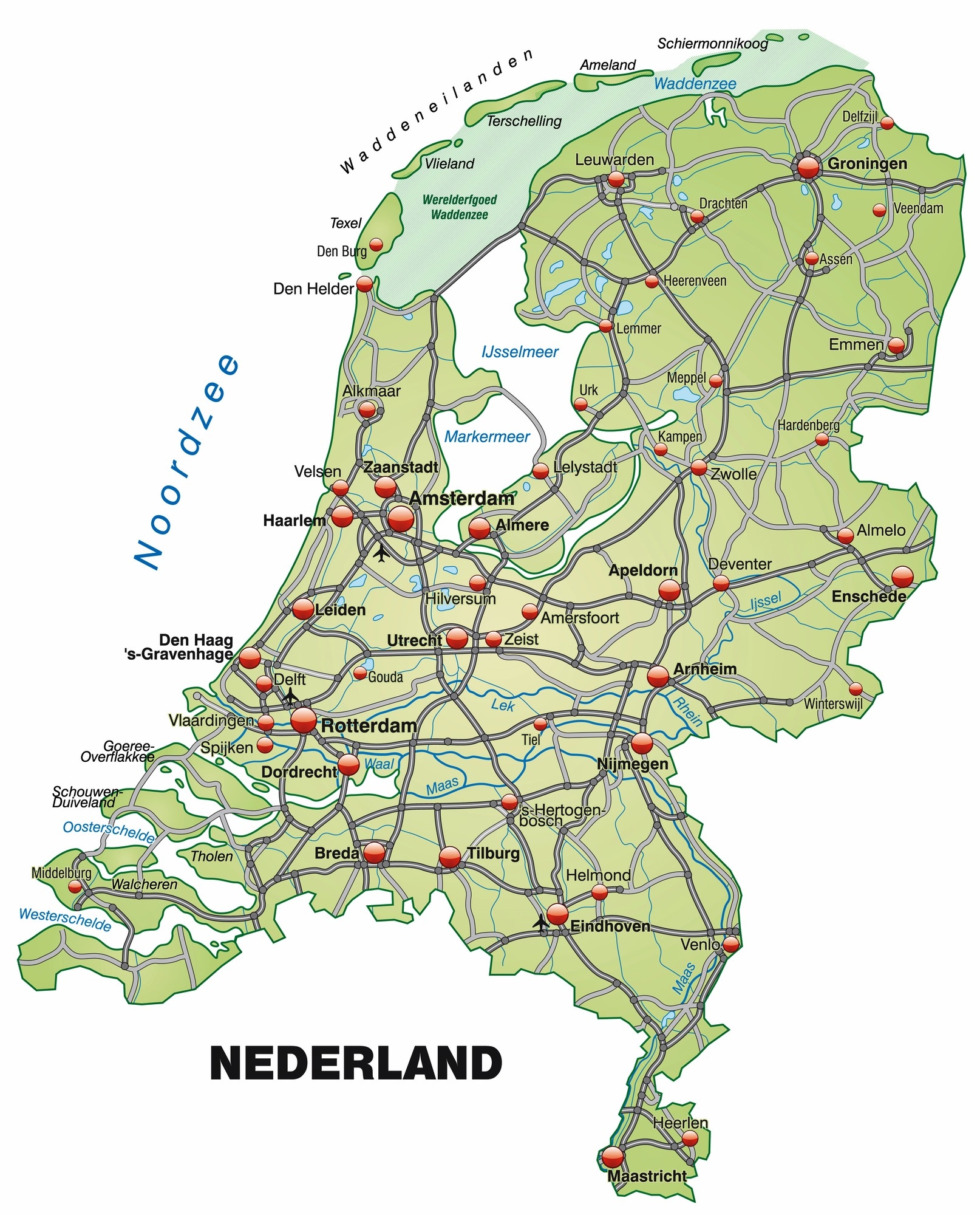 Netherlands Maps Printable Maps Of Netherlands For Download