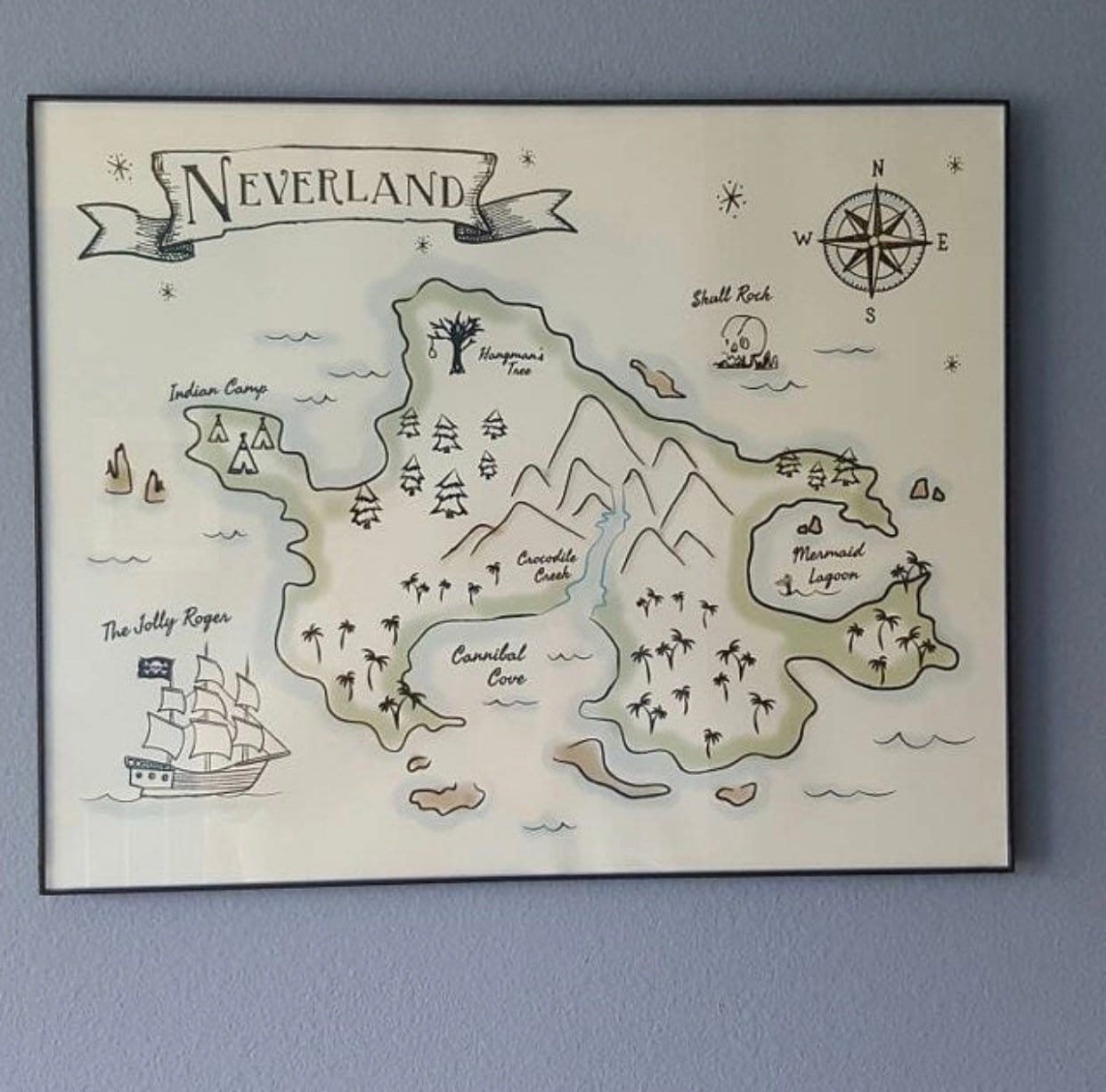 Neverland Map 16x20 DIGITAL DOWNLOAD PDF And Jpg Included Etsy