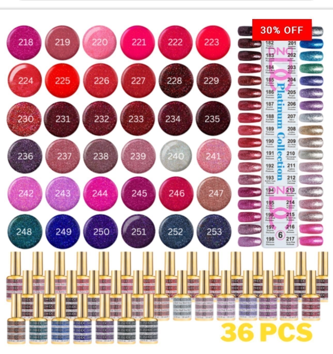 New Dnd Gel Polish 34 Colors In Set Mermaid Glitter Collection New Dnd Gel Polish 34 Colors In Set Mermaid Glitter Collection