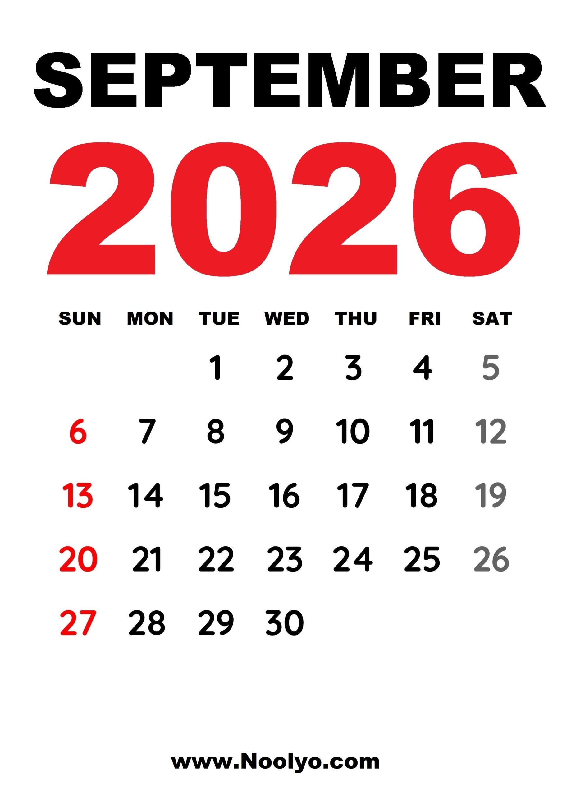 Noolyo Printable Calendars Wallpapers