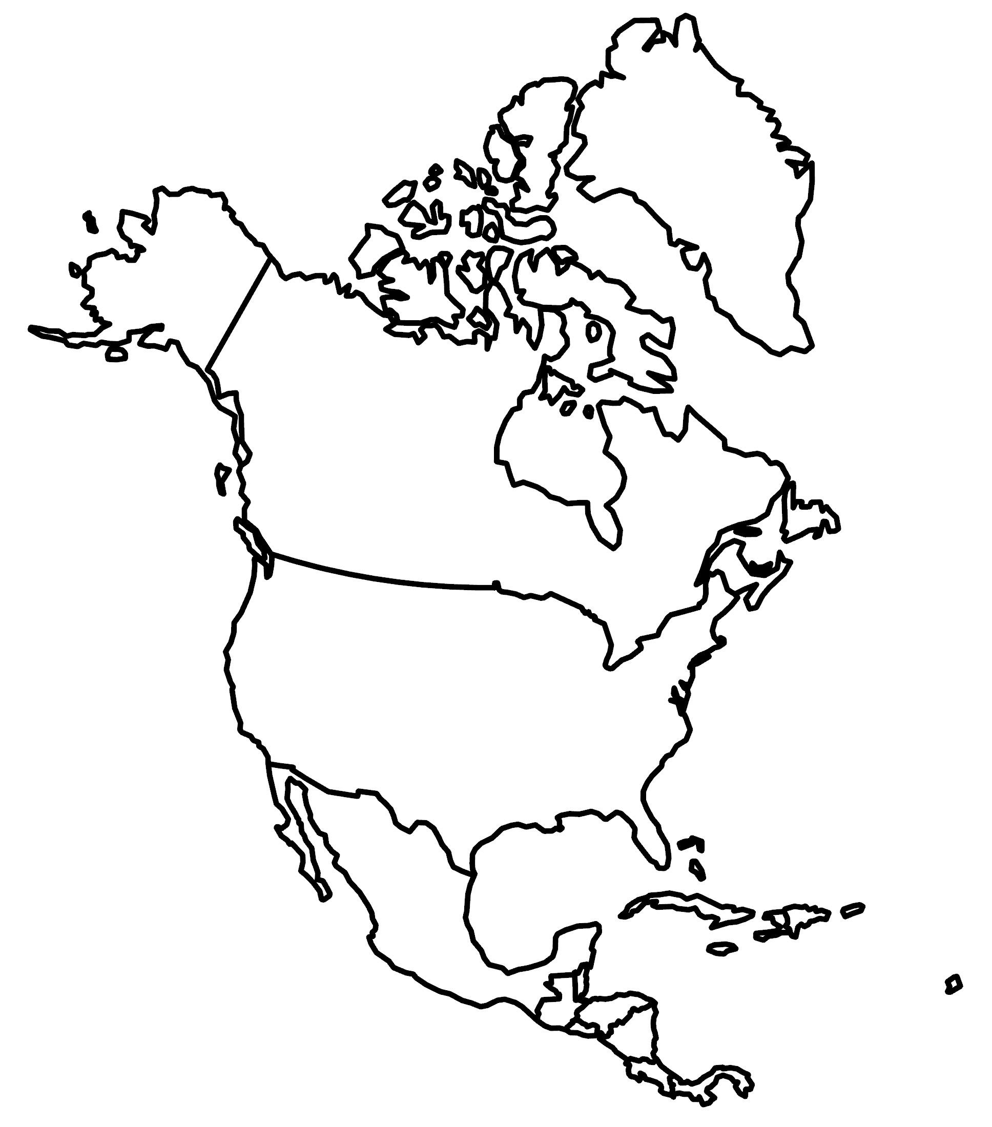 North America Map Printable