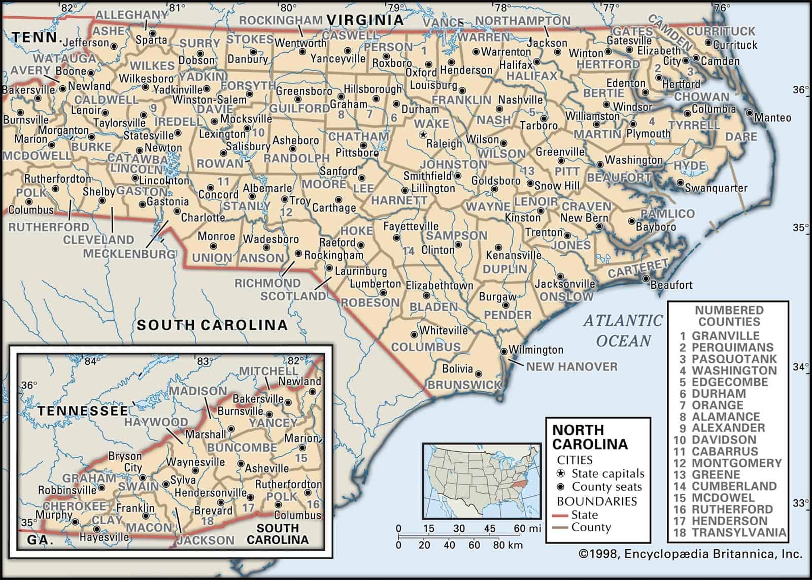 North Carolina County Maps Interactive History U0026 Complete List
