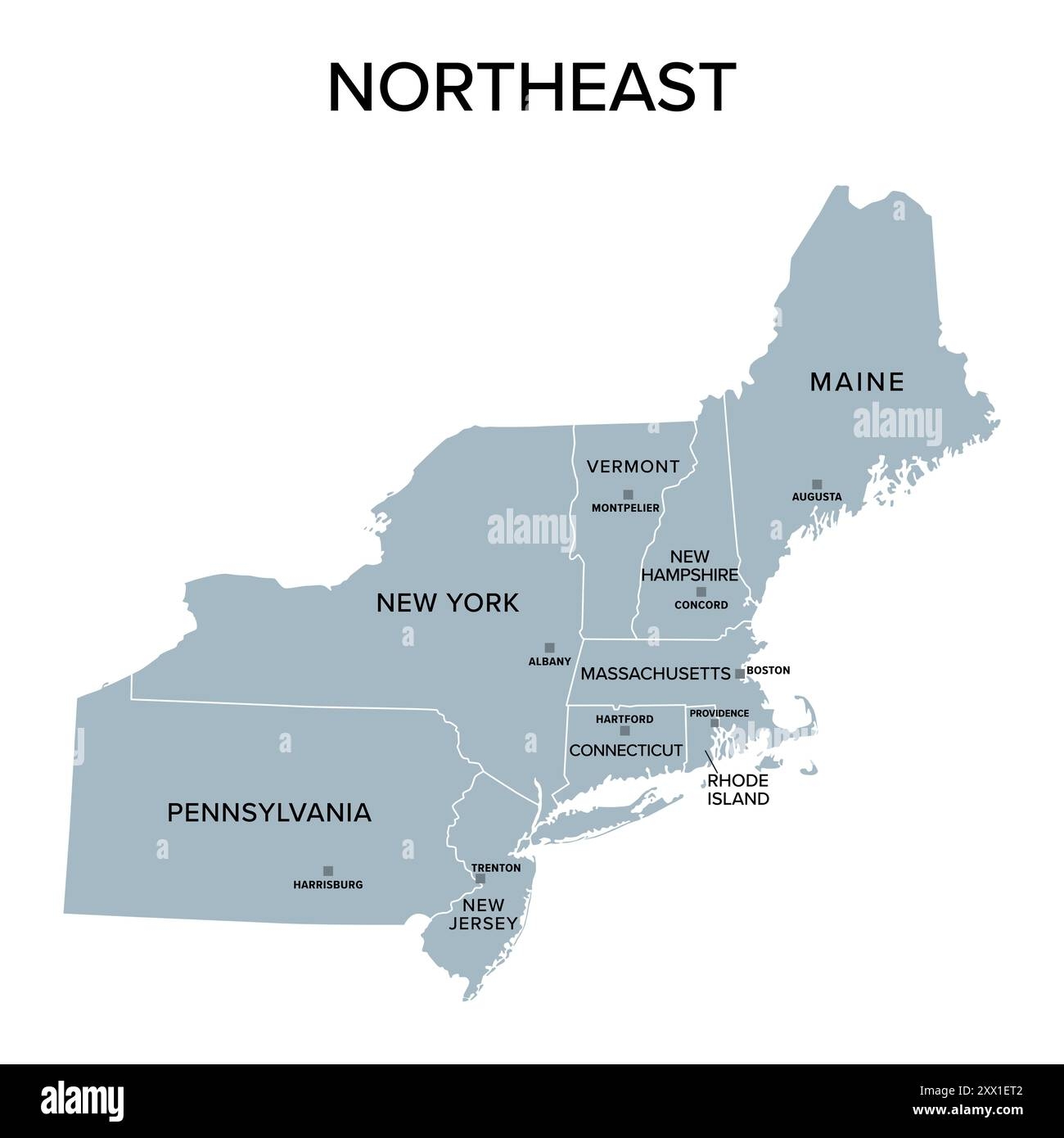 Printable Northeast States Map
