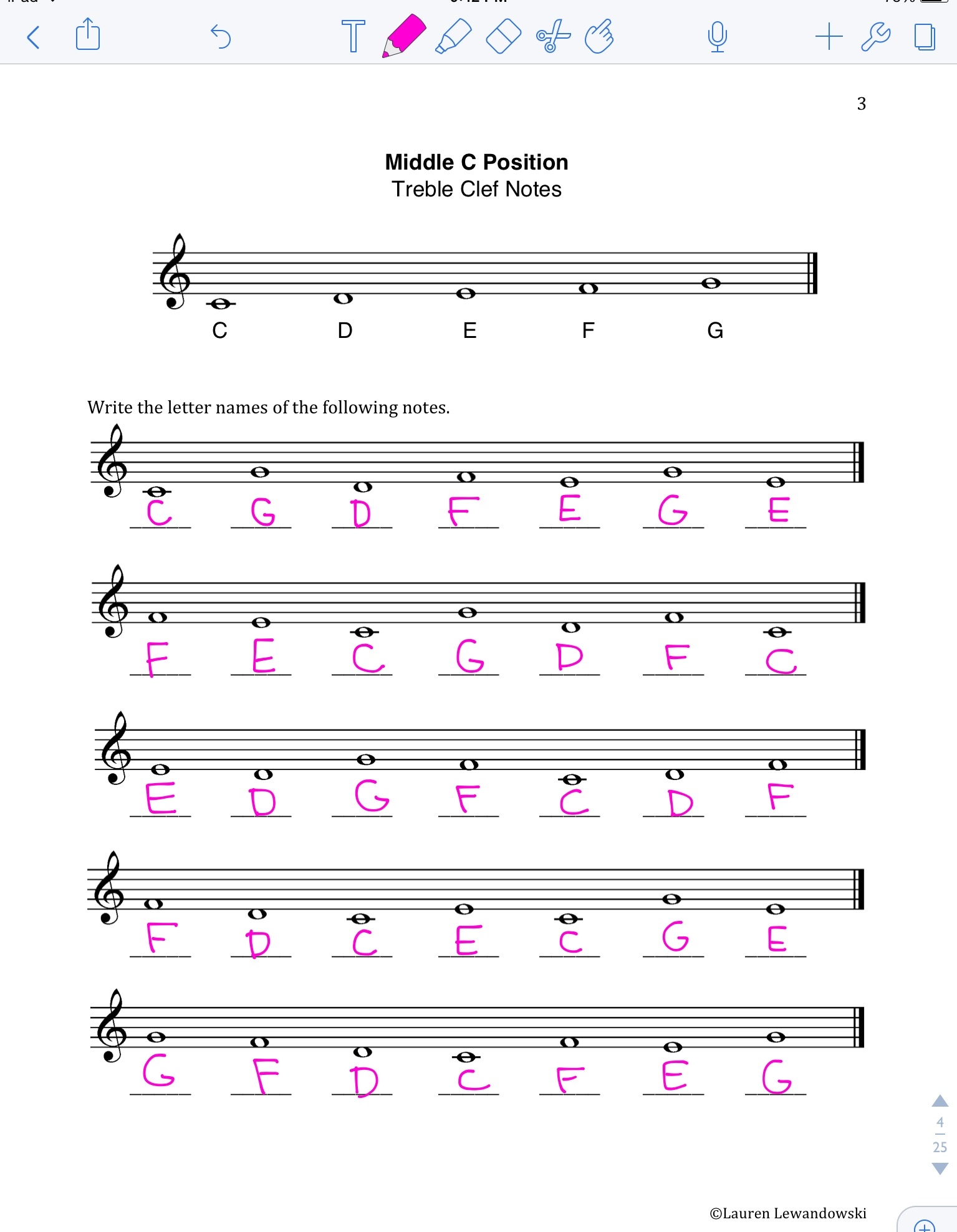 Note Naming Worksheets Treble And Bass Clef Notes PDF 