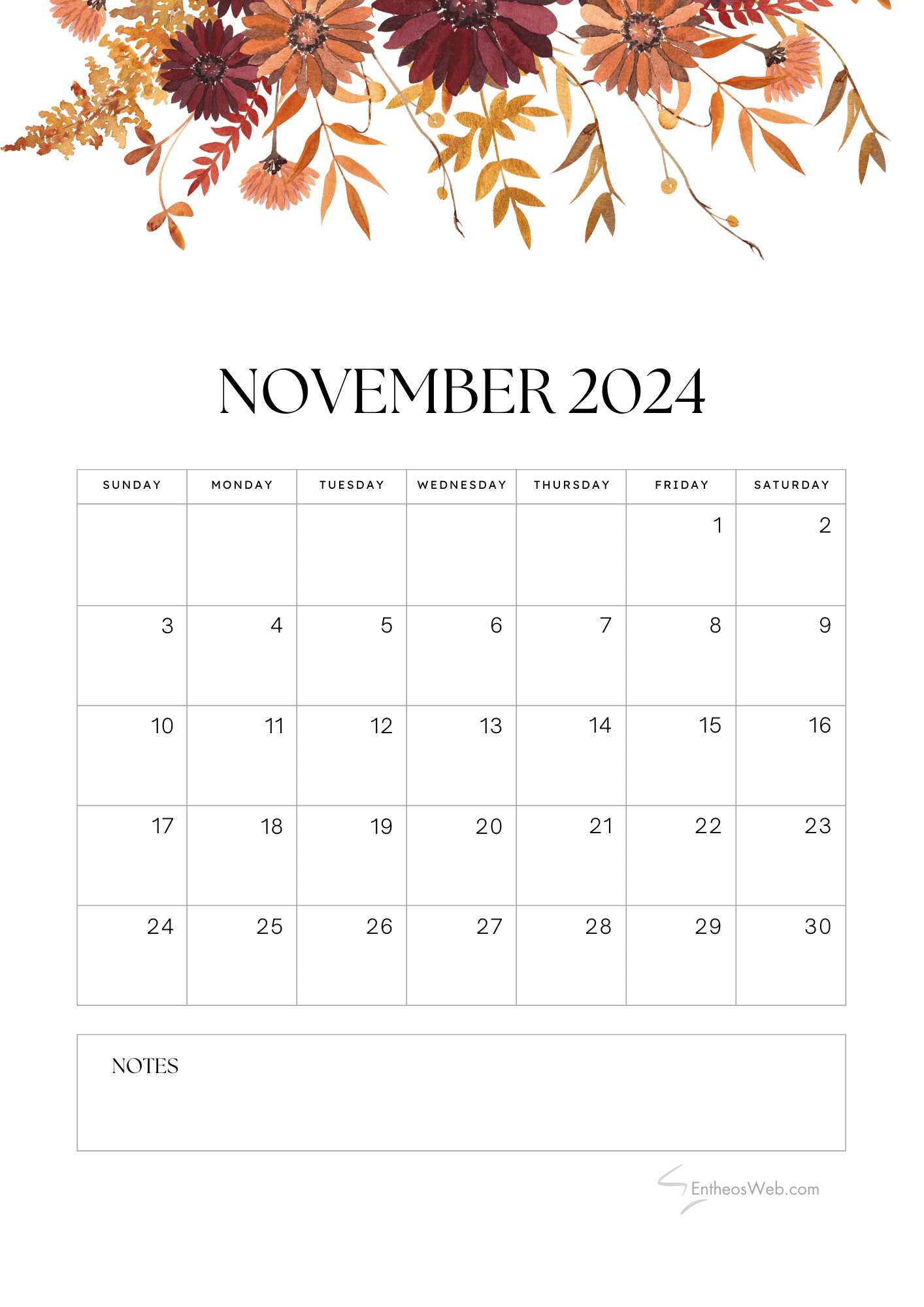 November 2024 Calendars EntheosWeb