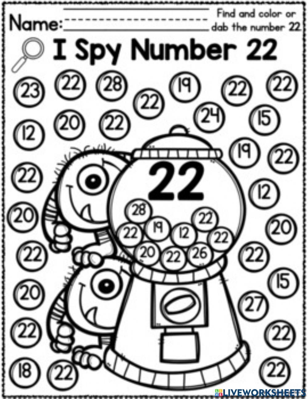 Numbers To 22 Worksheet Worksheets Library