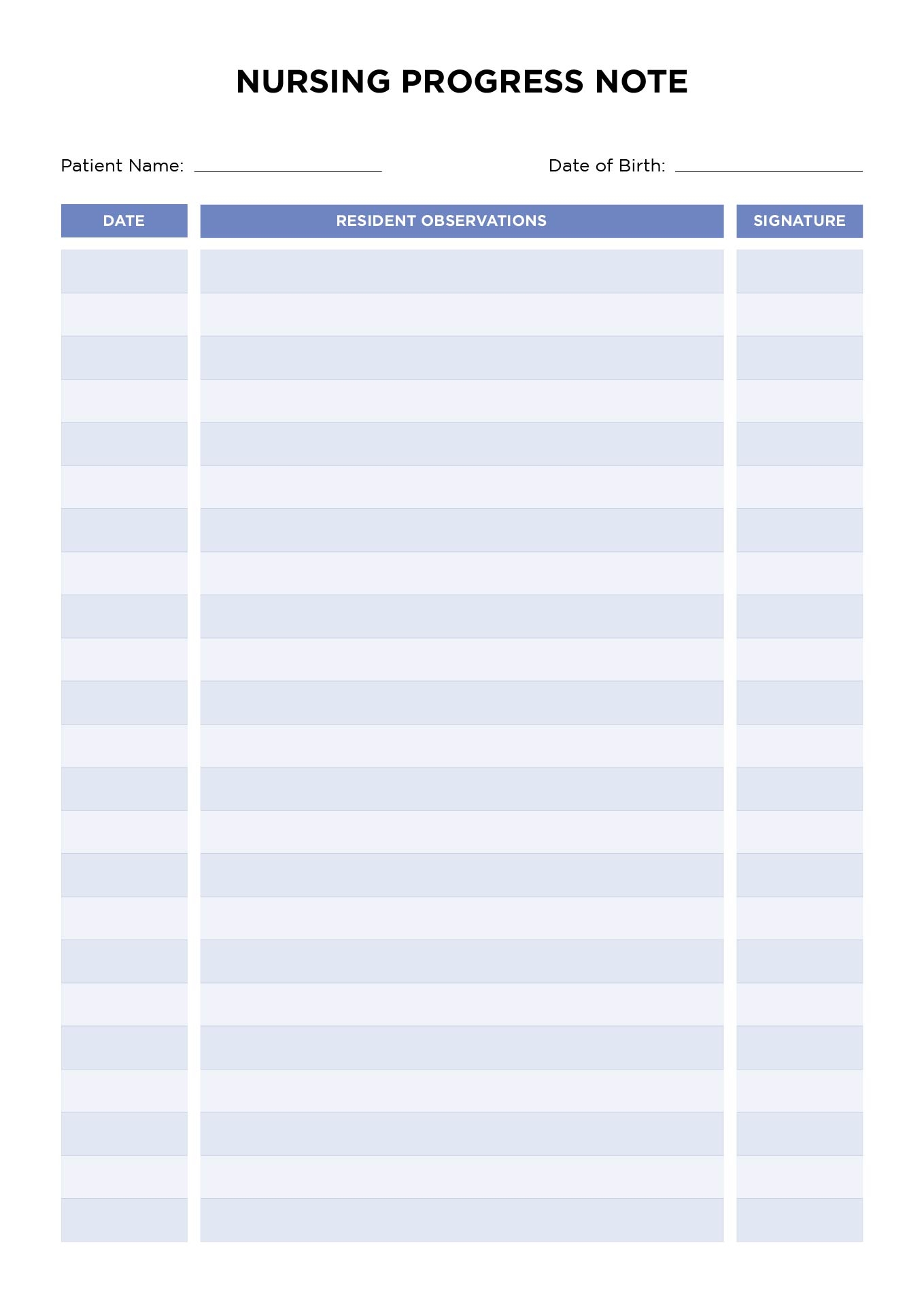 Nurses Notes Template 10 Free PDF Printables Printablee