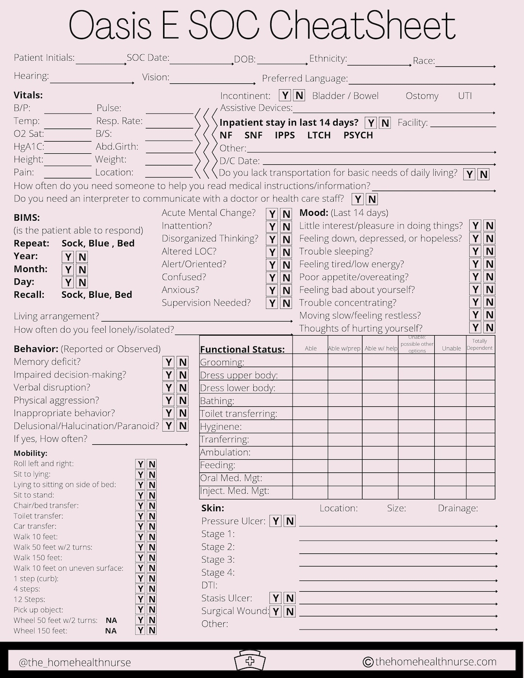 Printable Elps Cheat Sheet