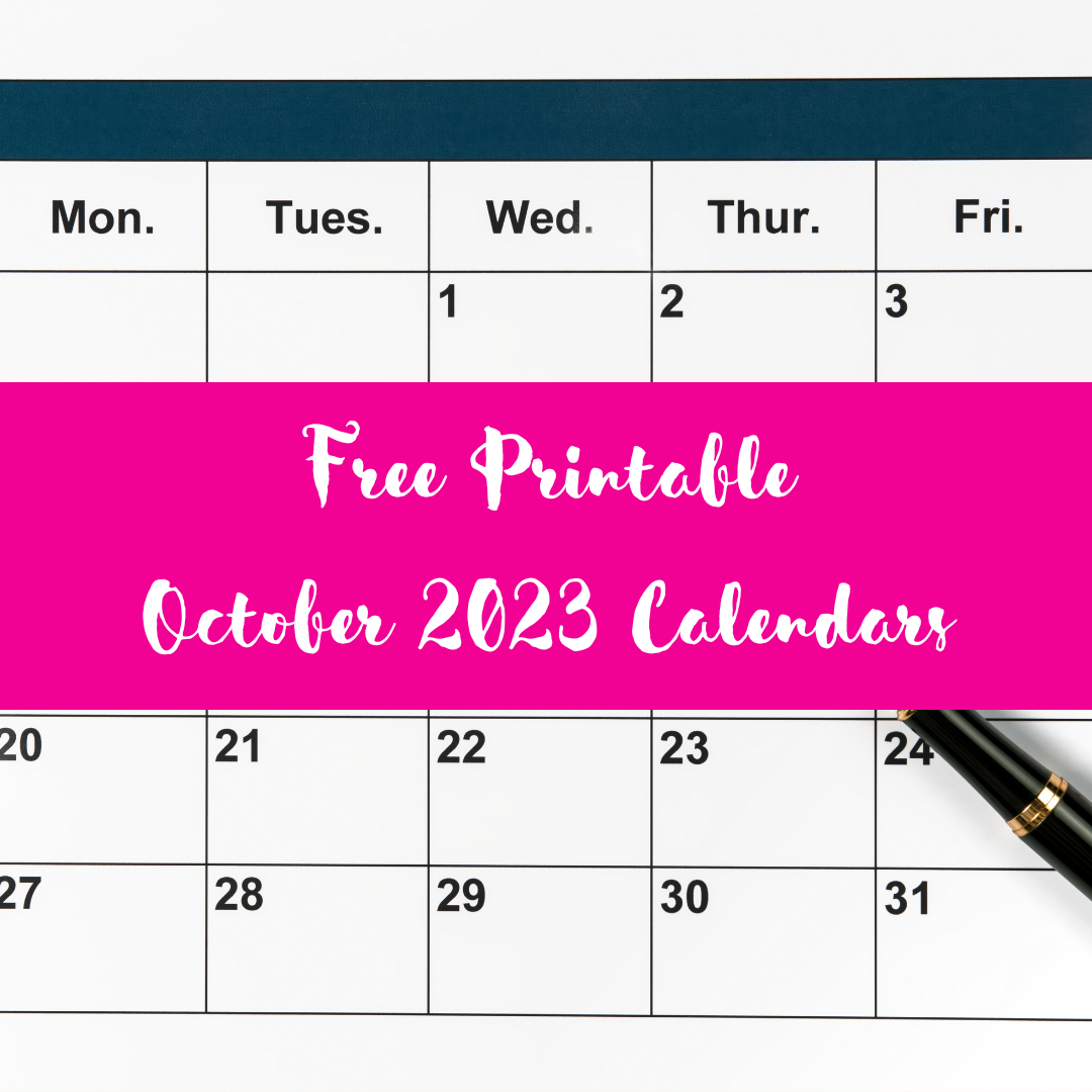 October 2023 Calendar Free Printable 