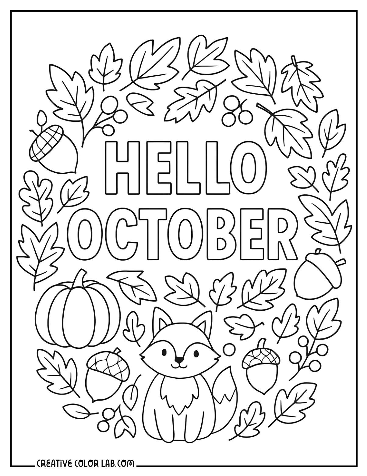 October Coloring Pages For Fall