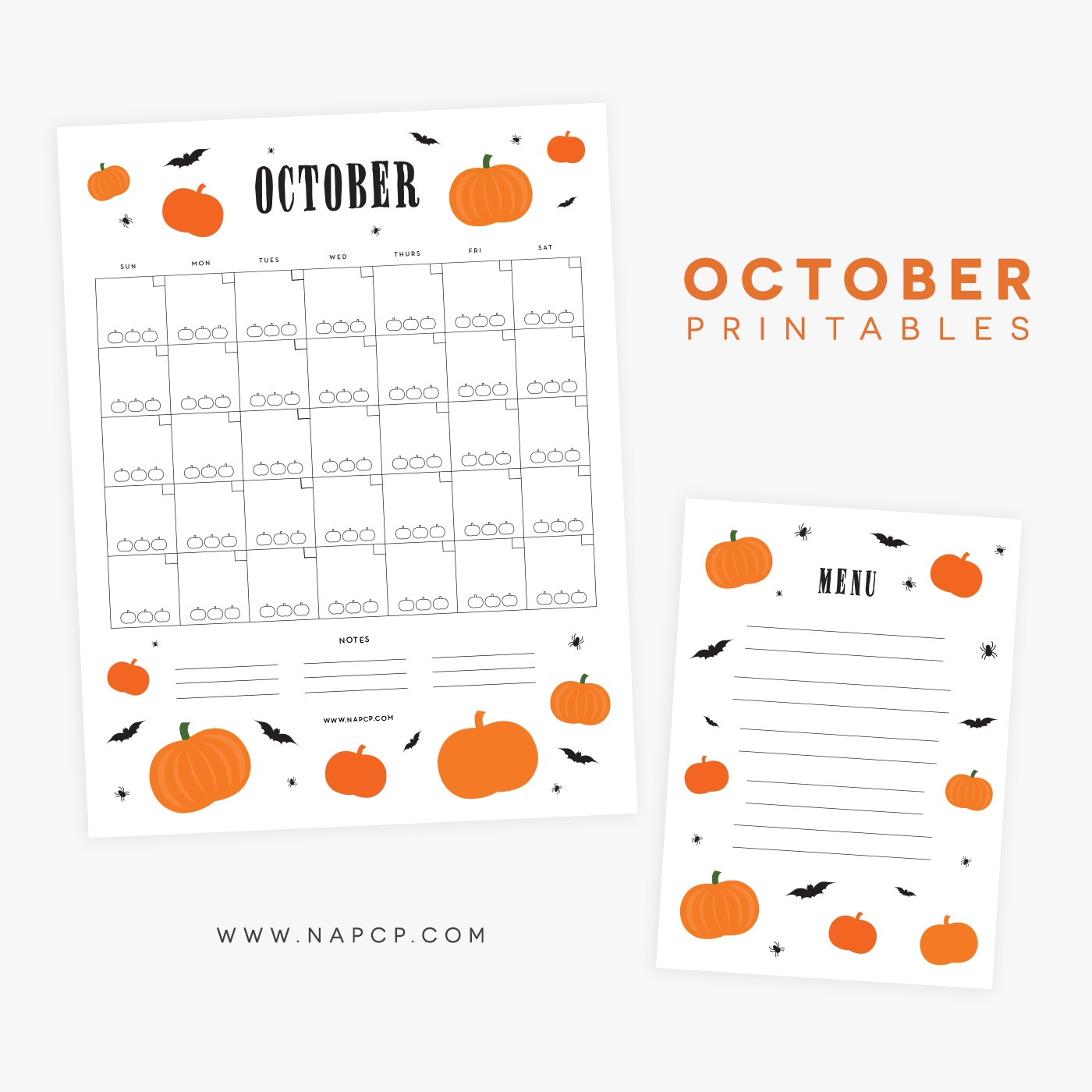 Printable October Calendar