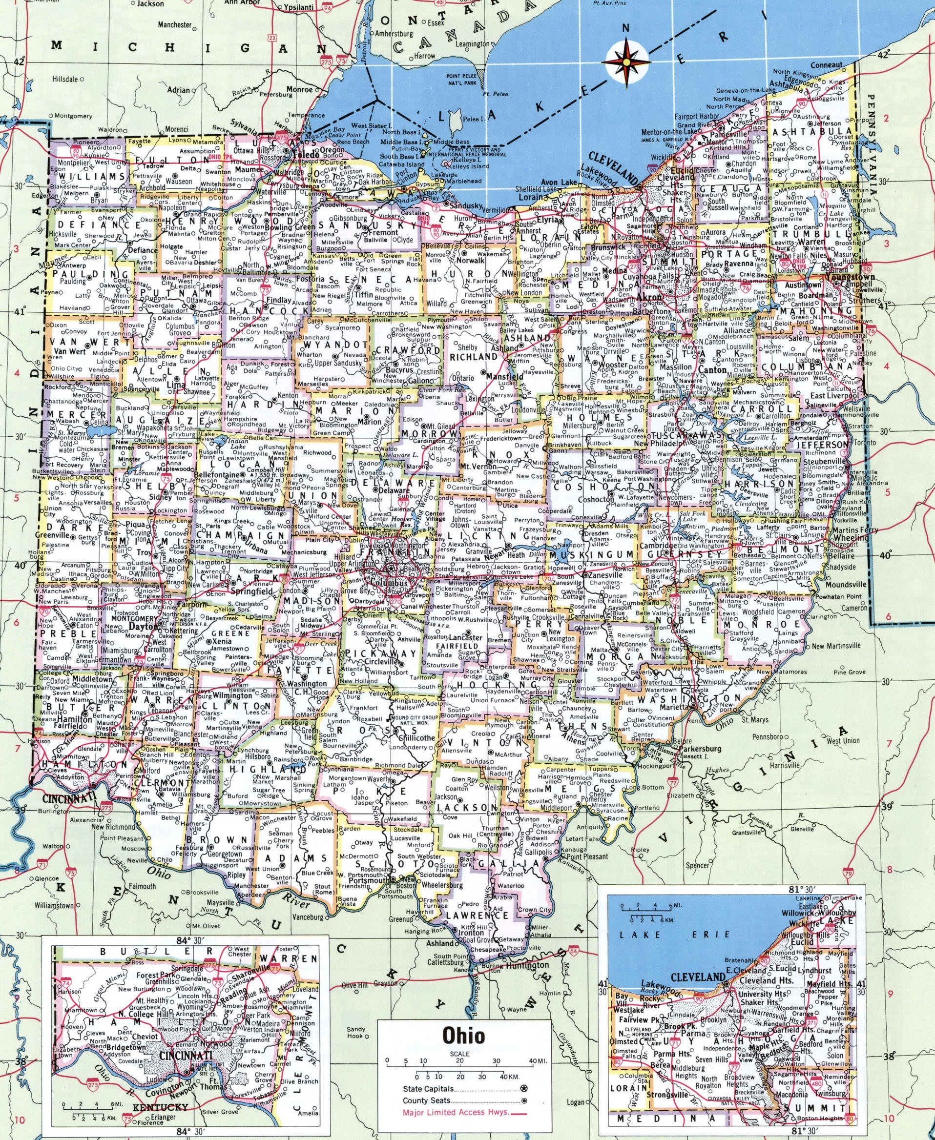 Printable Map Of Ohio Cities