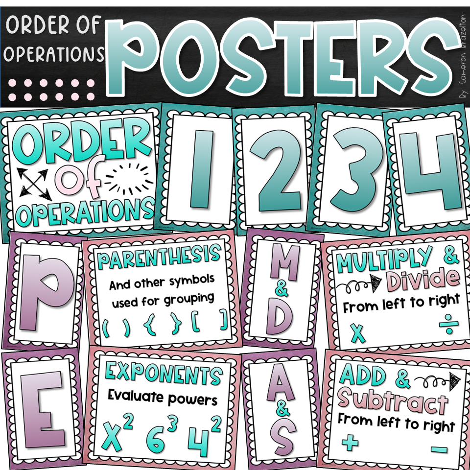 Pemdas Anchor Chart Printable