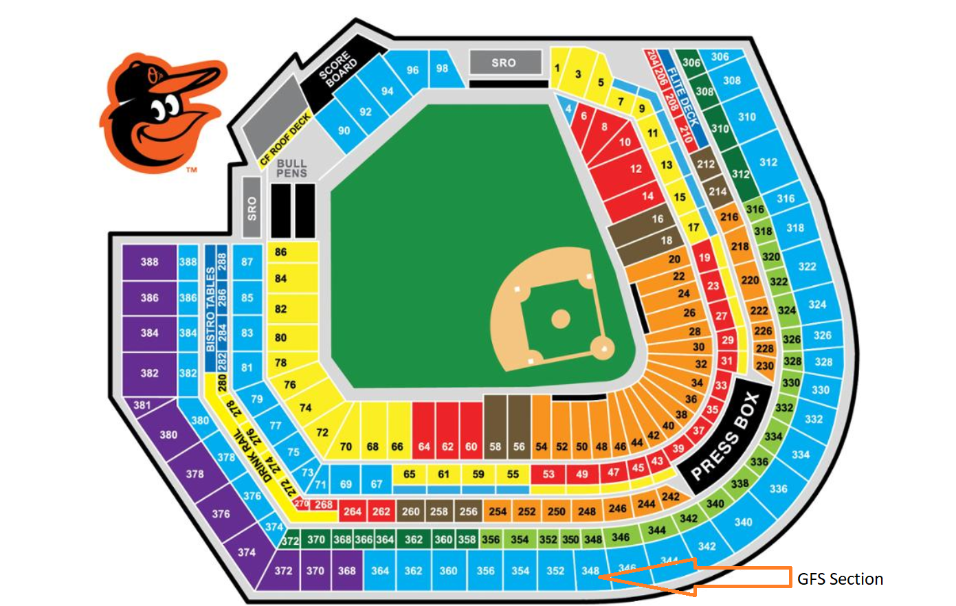Orioles Seating Chart png