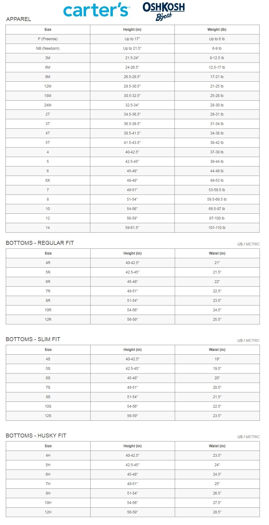 Oshkosh Toddler Shoe Size Chart Store Oshkosh Carters Online Carter 039 s Oshkosh Shoe Size Chart