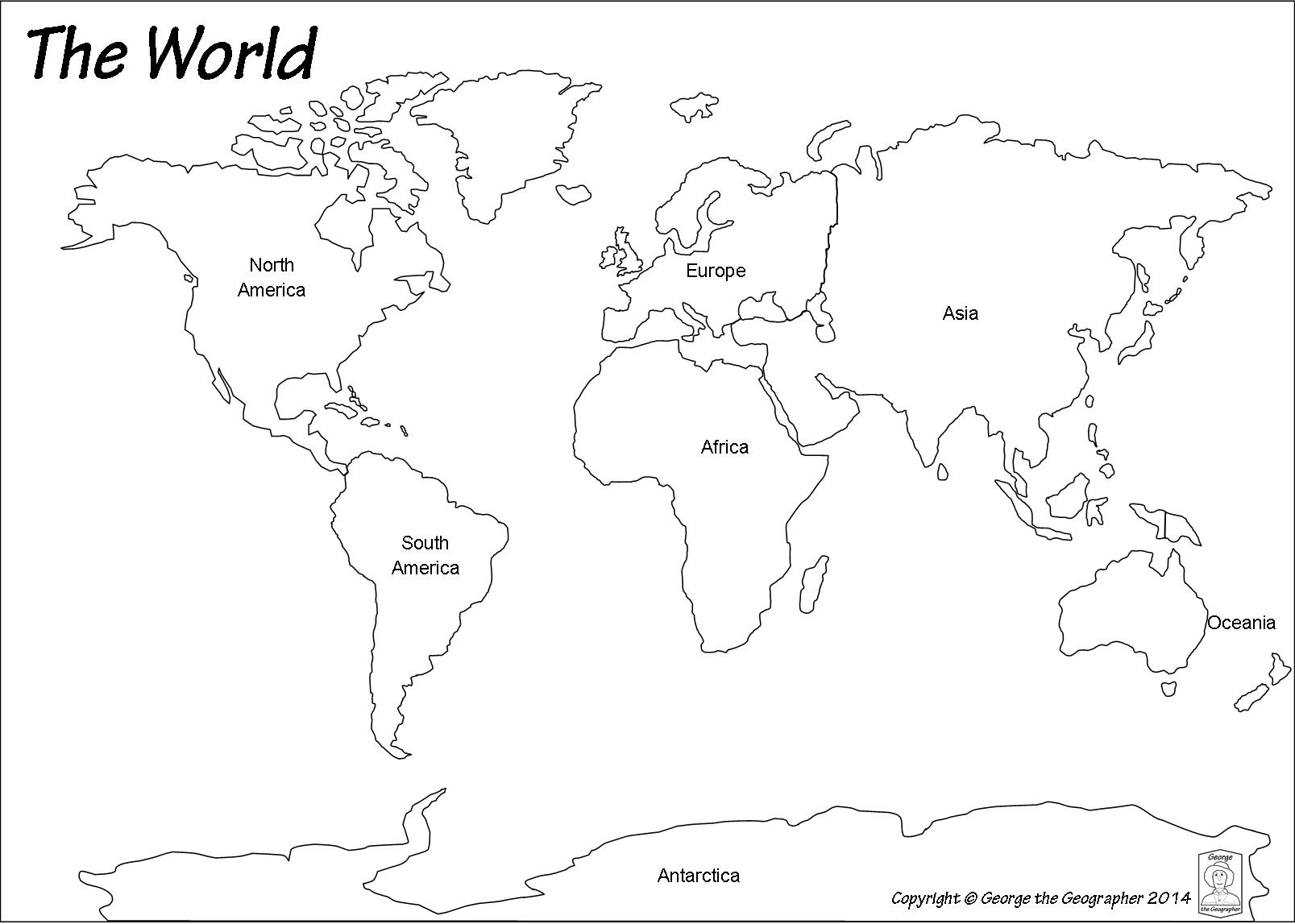 Printable Blank Map Of The Americas