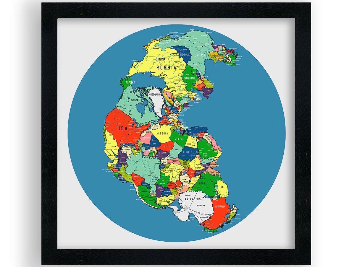 Pangea Map Limited Edition Gicl e Print Various Sizes Etsy