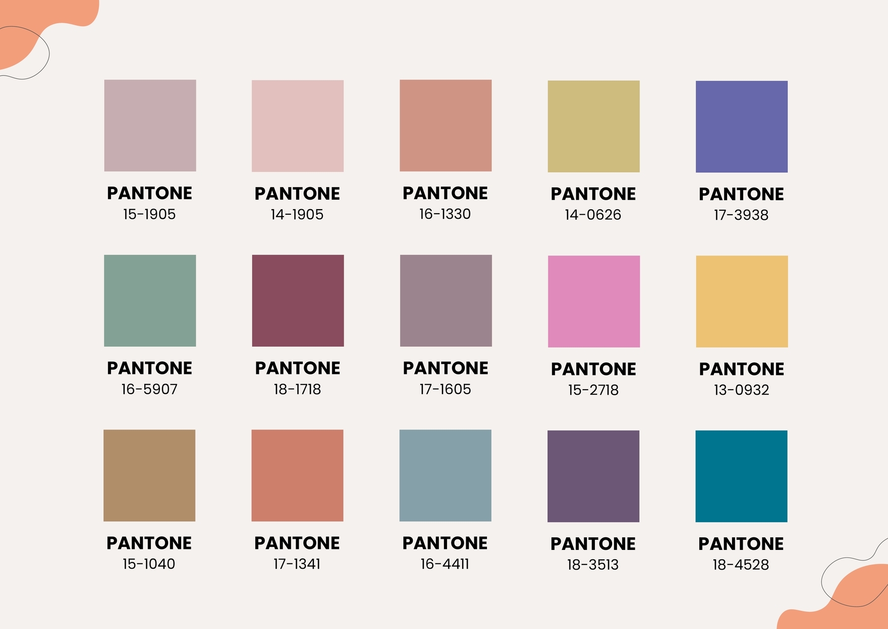 Pantone Color Chart In Illustrator PDF Download Template