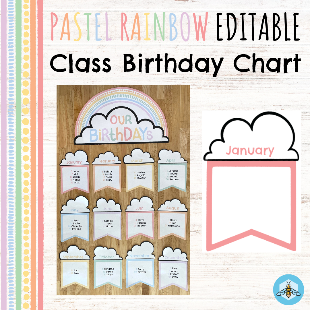Free Printable Birthday Chart For Teachers