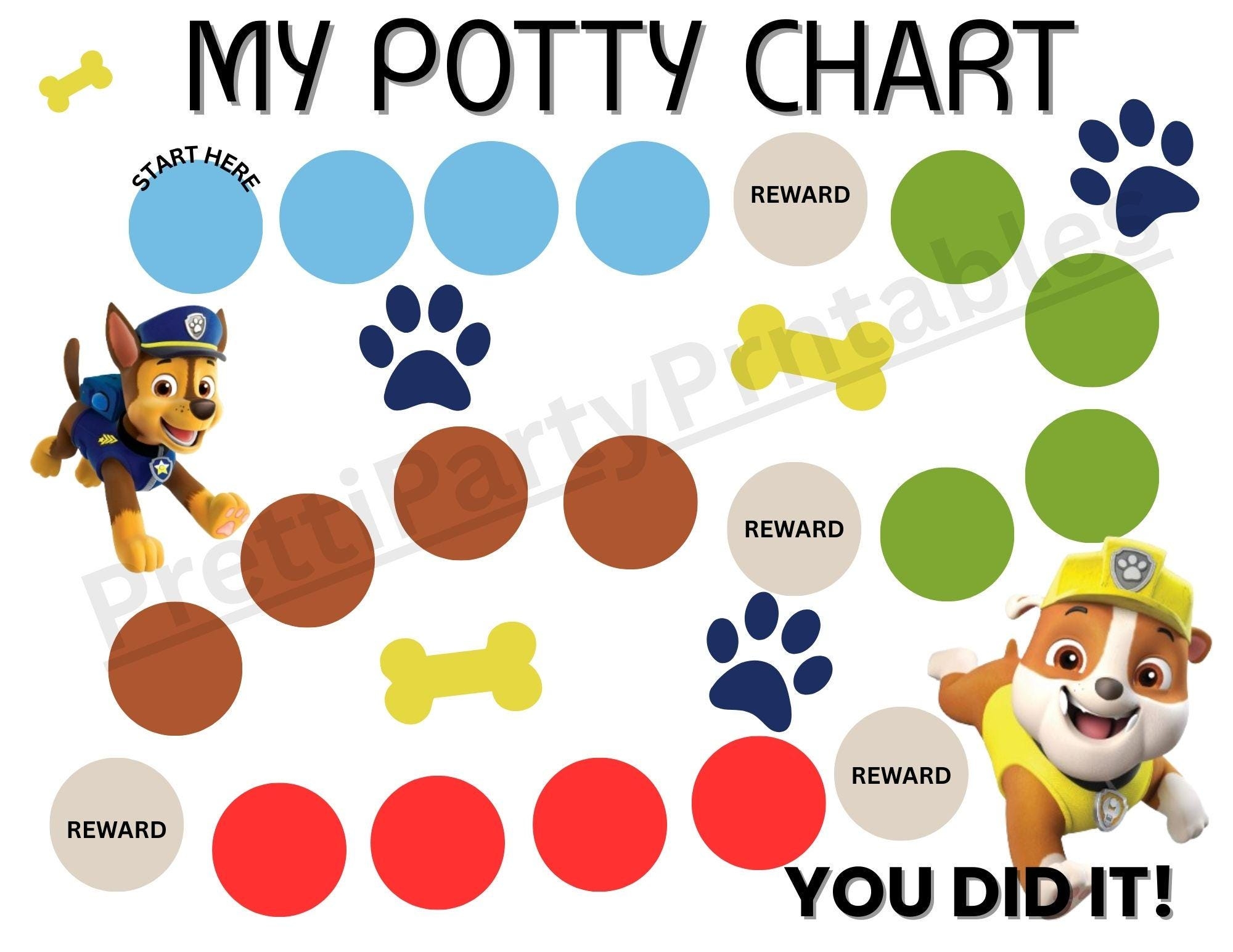 Paw Patrol Chart Etsy