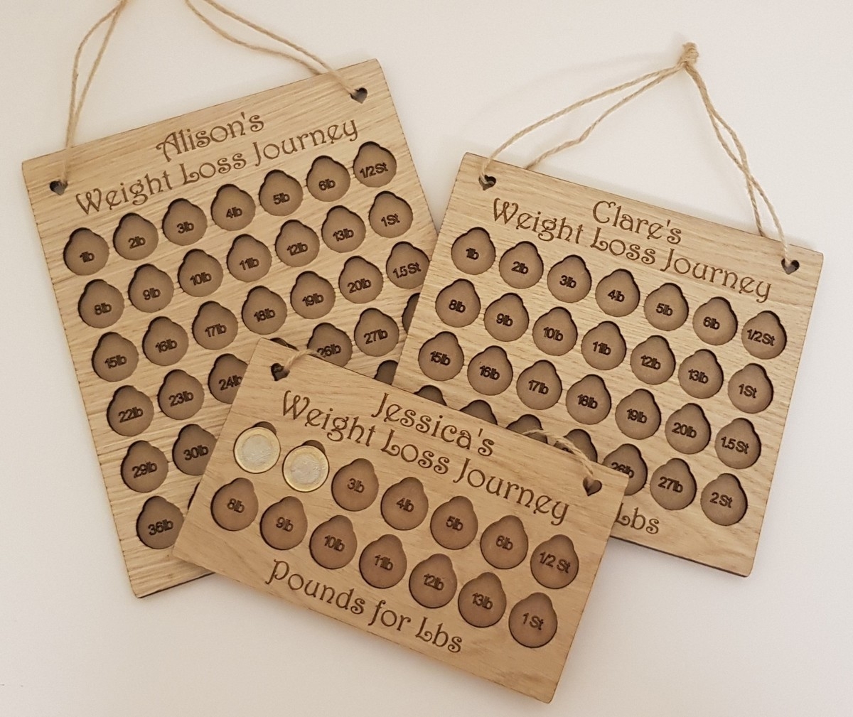 PERSONALISED WEIGHT LOSS CHART COIN POUNDS FOR LBS SLIMMING WORLD WATCHERS DIET EBay