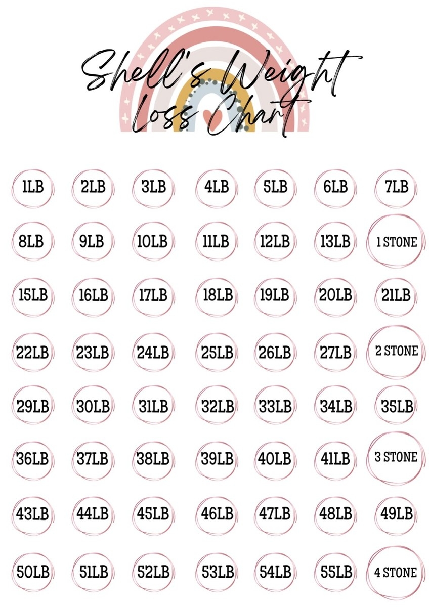 Personalised Weight Loss Chart Slimming World Weight Watchers 1 1 Lbs Countdown EBay UK