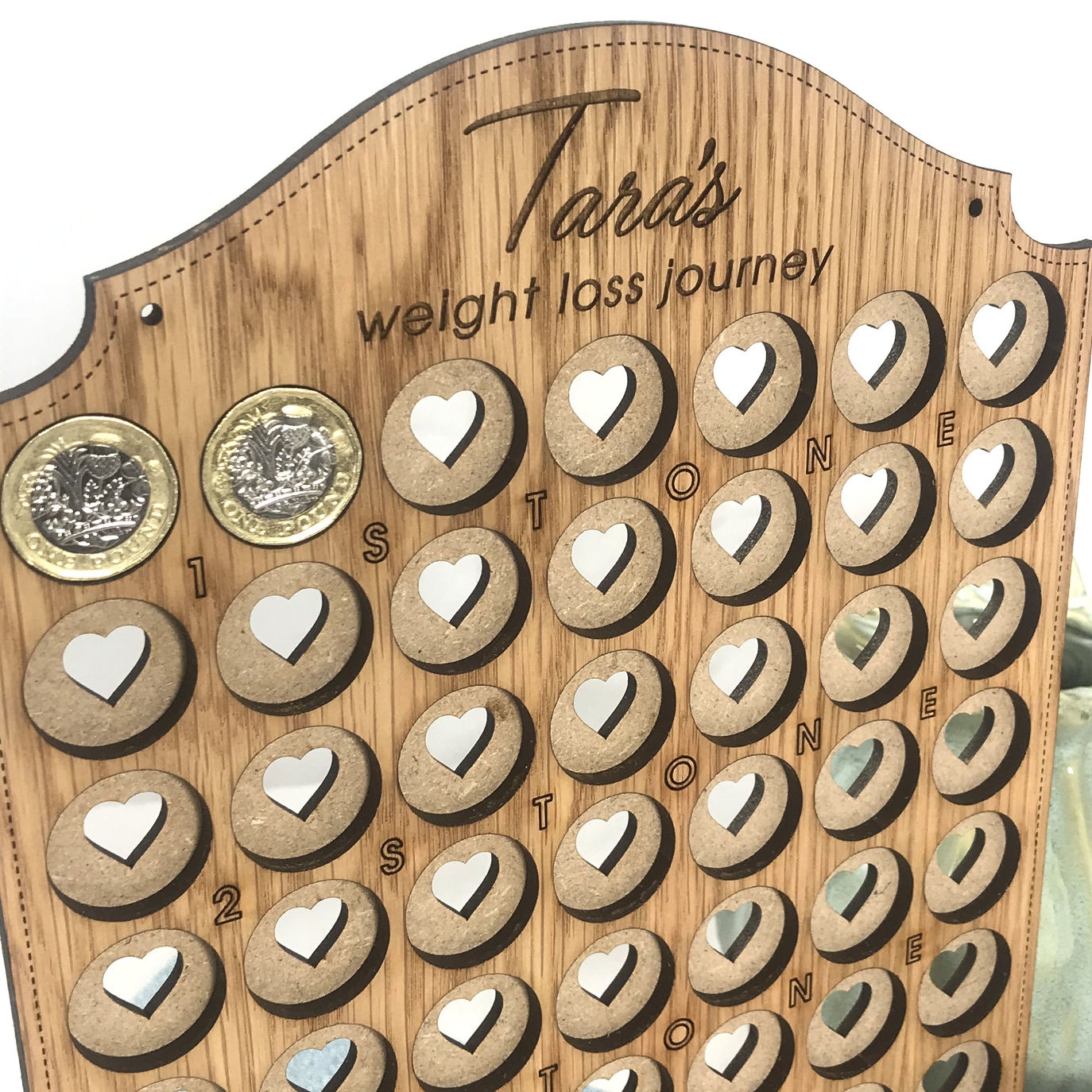 Personalised Weight Loss Journey Motivational Board Chart Pound For Pound