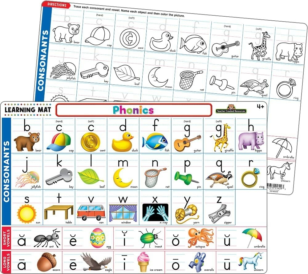 Phonics Learning Mat Teach Your Students Consonants Vowels And Pronunciation EBay