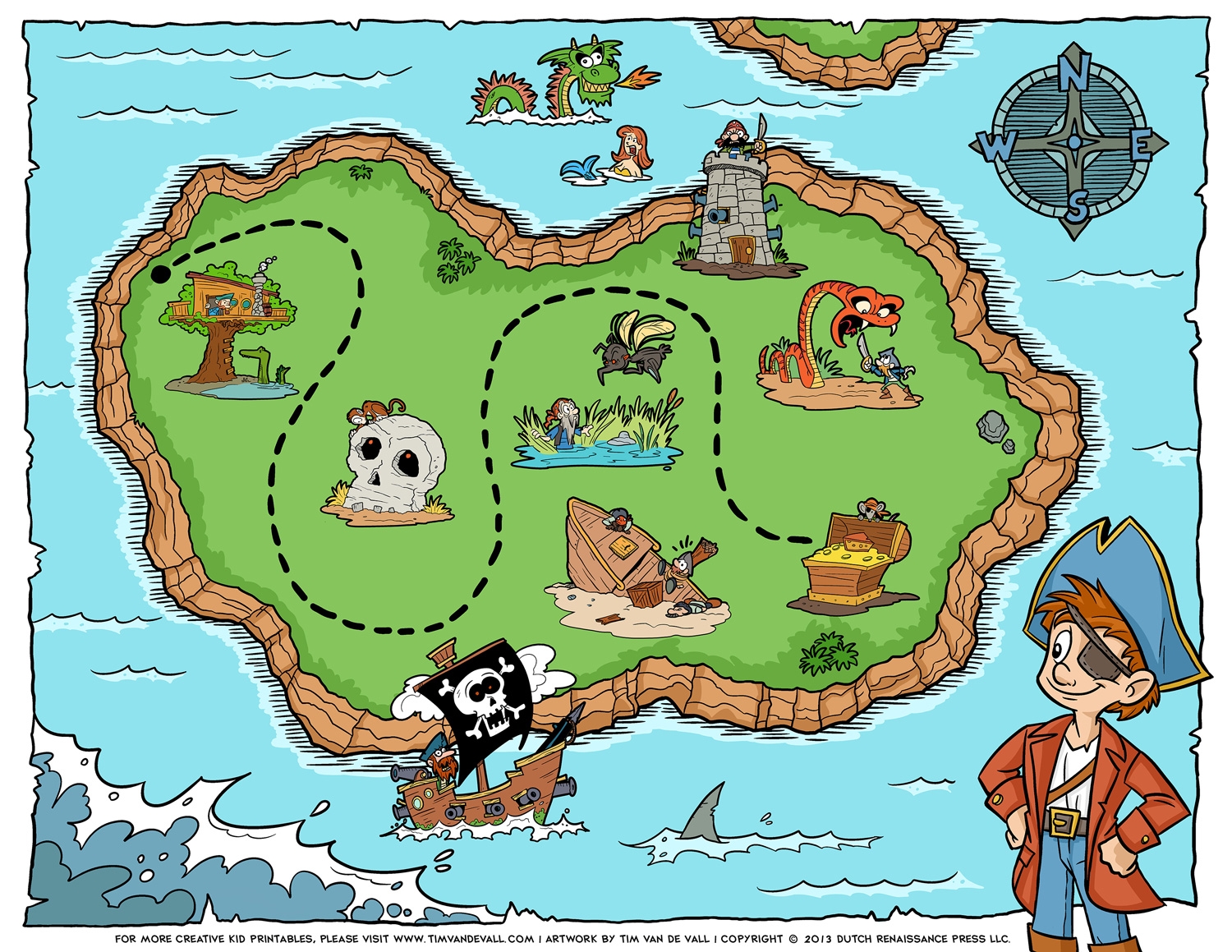 Pirate Treasure Map Tim s Printables