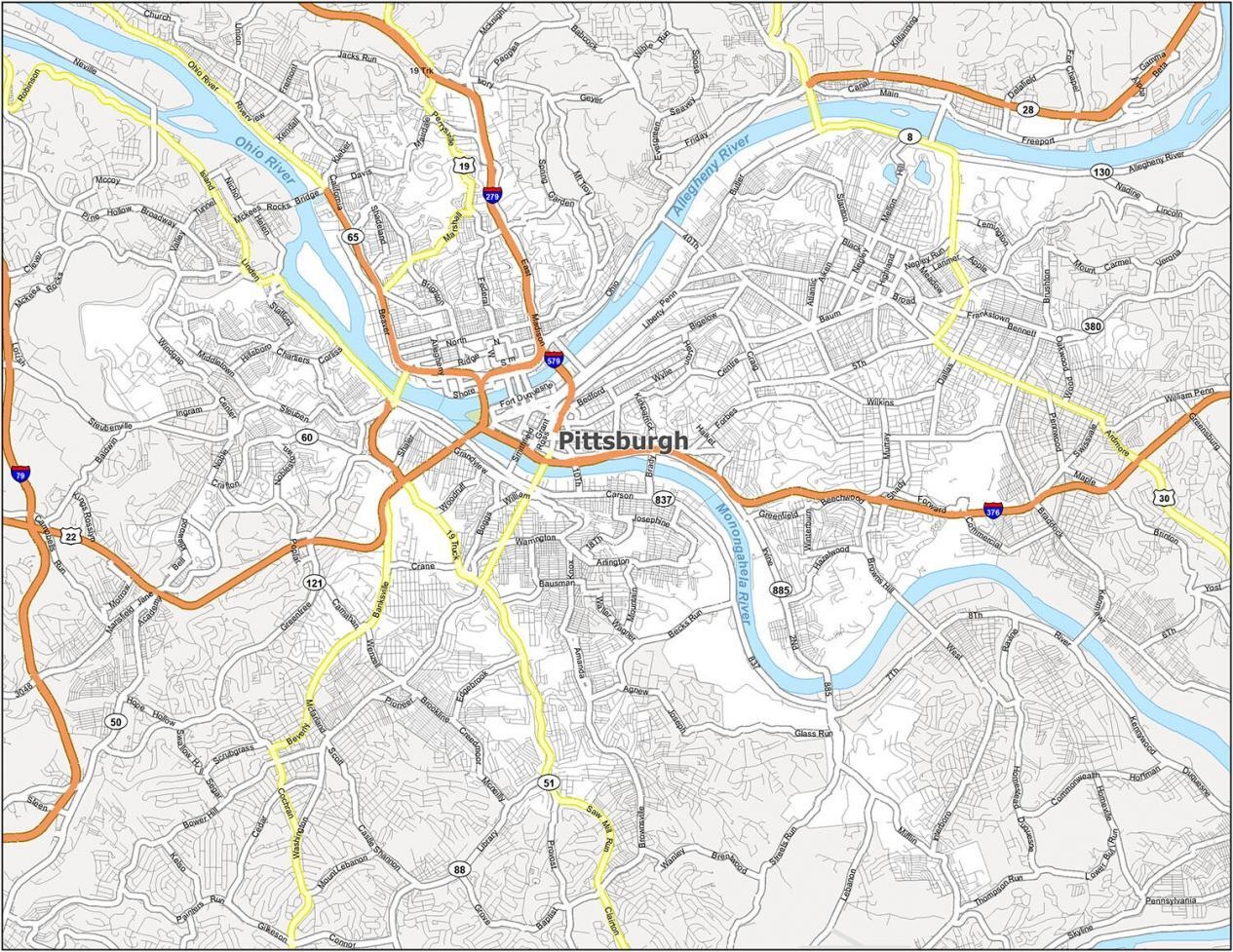 Pittsburgh Map Pennsylvania GIS Geography