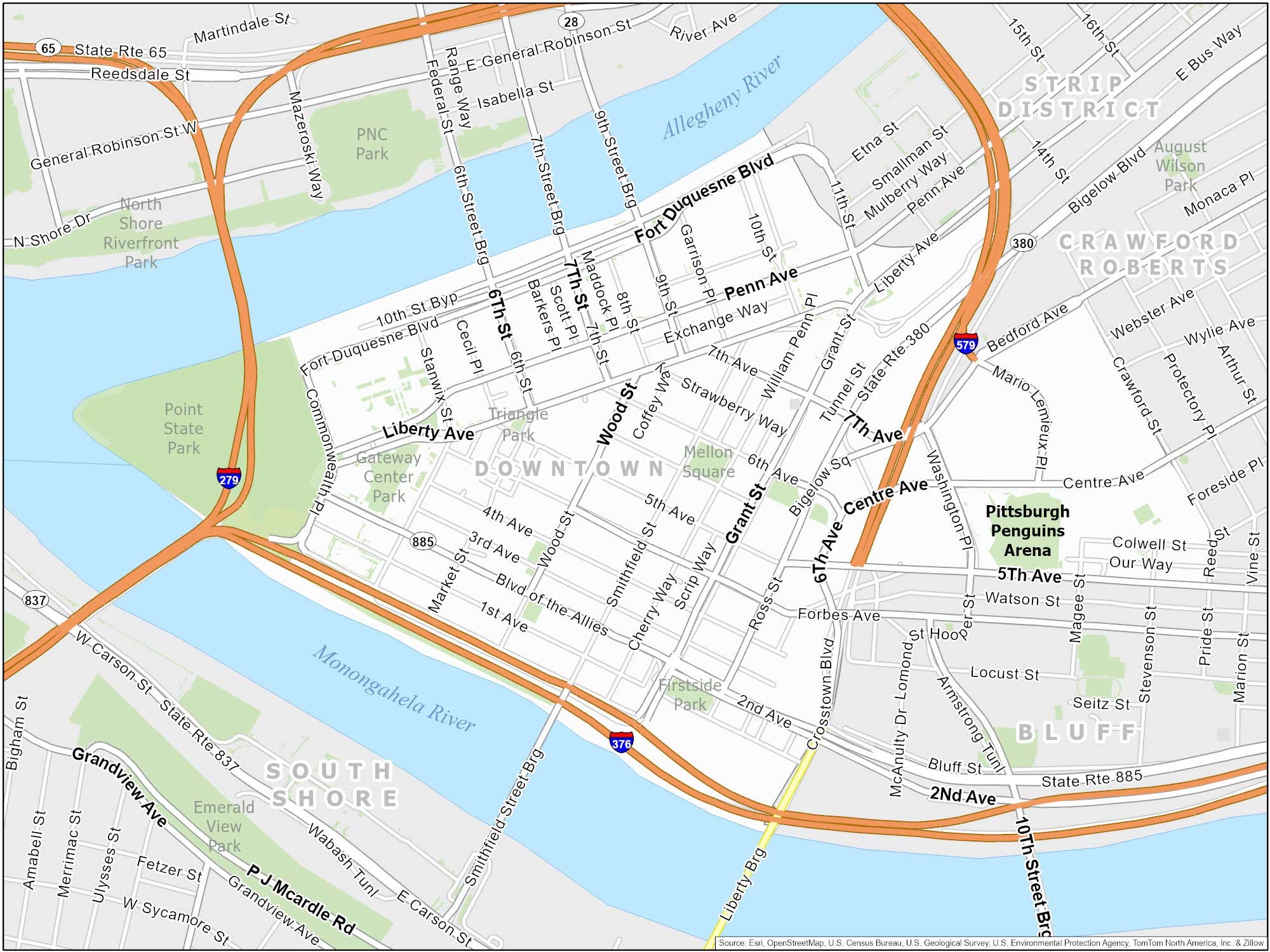 Pittsburgh Neighborhood Map GIS Geography