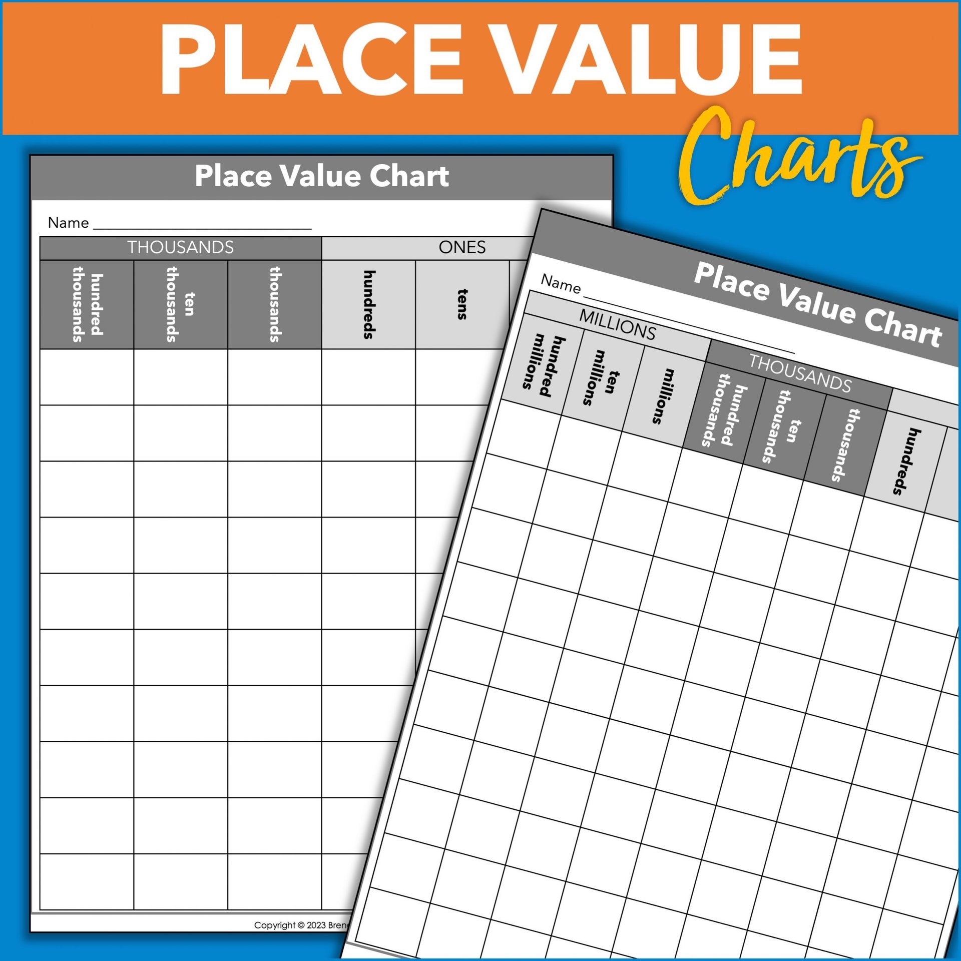 Printable 4th Grade Place Value Chart