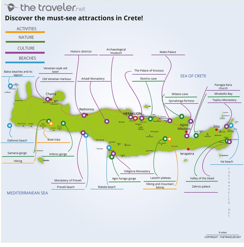 Places To Visit Crete Tourist Maps And Must see Attractions Places To Visit Crete Tourist Maps And Must see Attractions