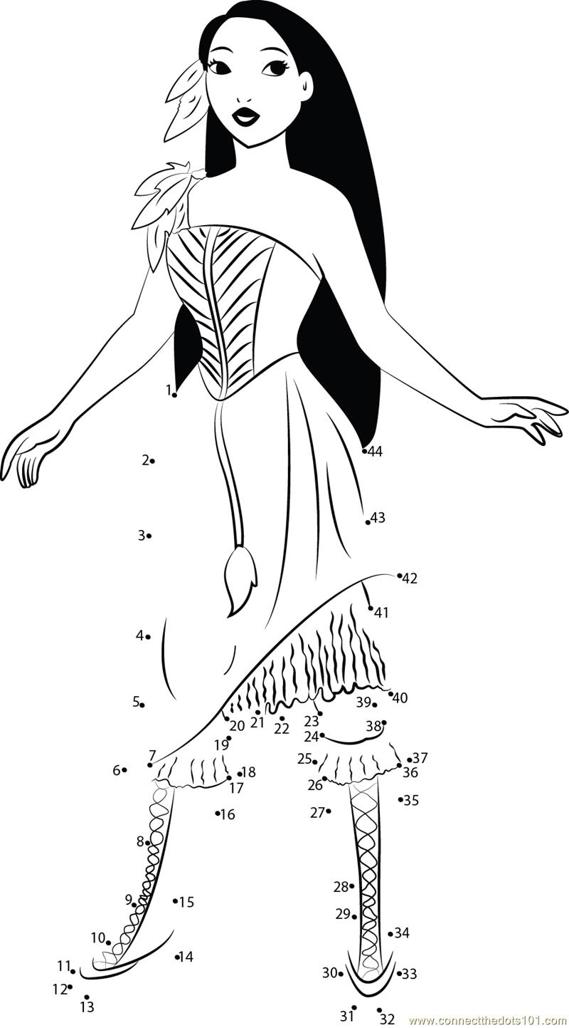Pocahontas Dot To Dot Printable Worksheet Connect The Dots Pocahontas Dot To Dot Printable Worksheet Connect The Dots