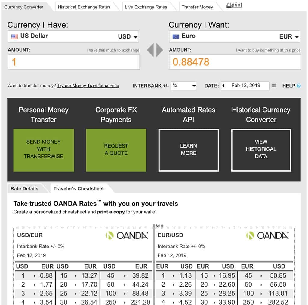 Pocket Sized Currency Conversion Cheat Sheet For Travellers Going Awesome Places