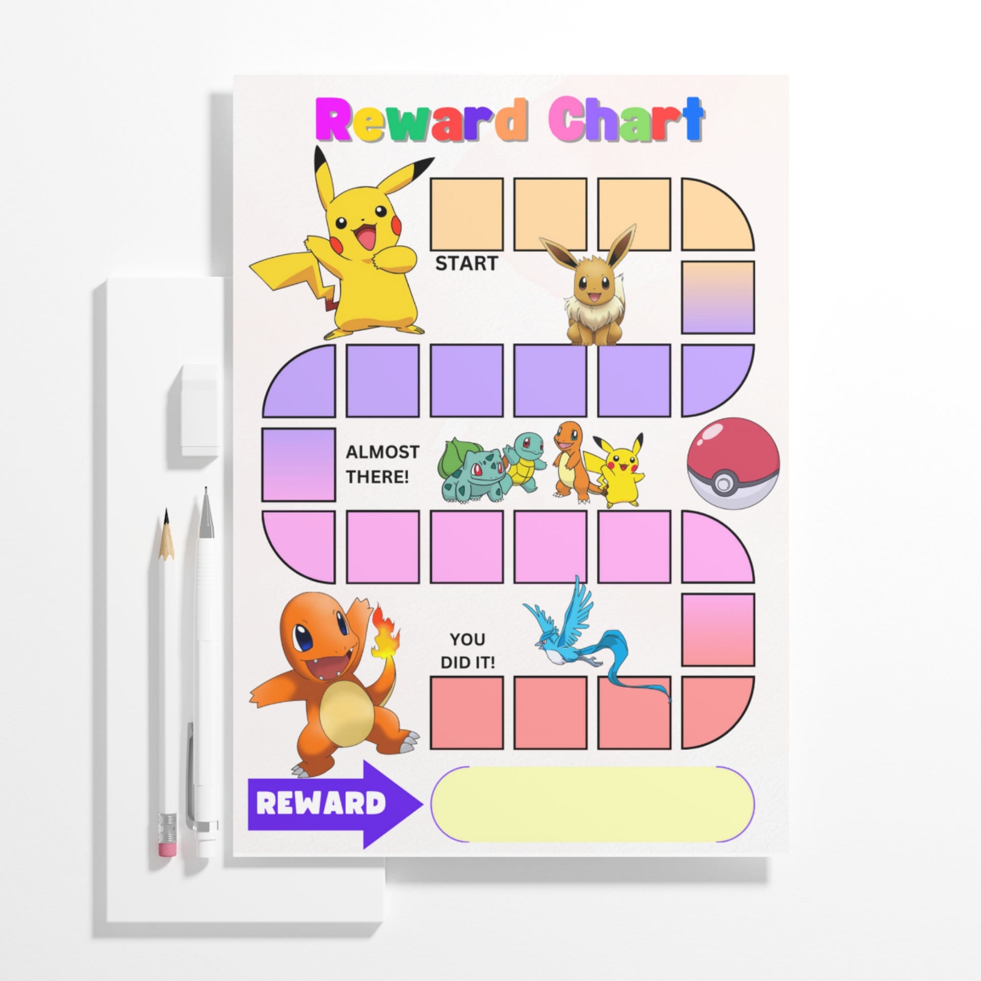 Sticker Chart Printable Pokemon