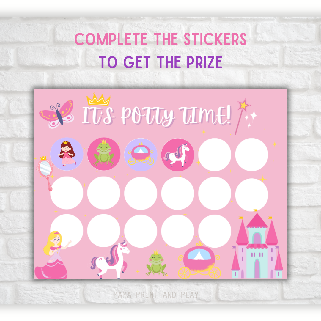 Potty Training Chart Princess Theme Mama Primeriza Feliz