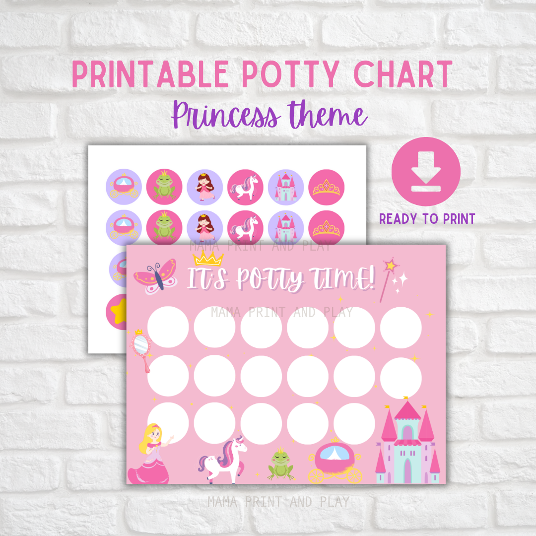 Princess Potty Training Chart Printable