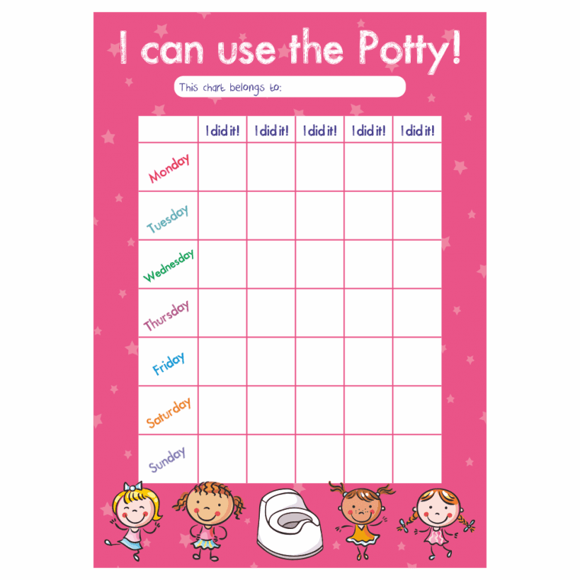 Printable Girl Potty Training Charts