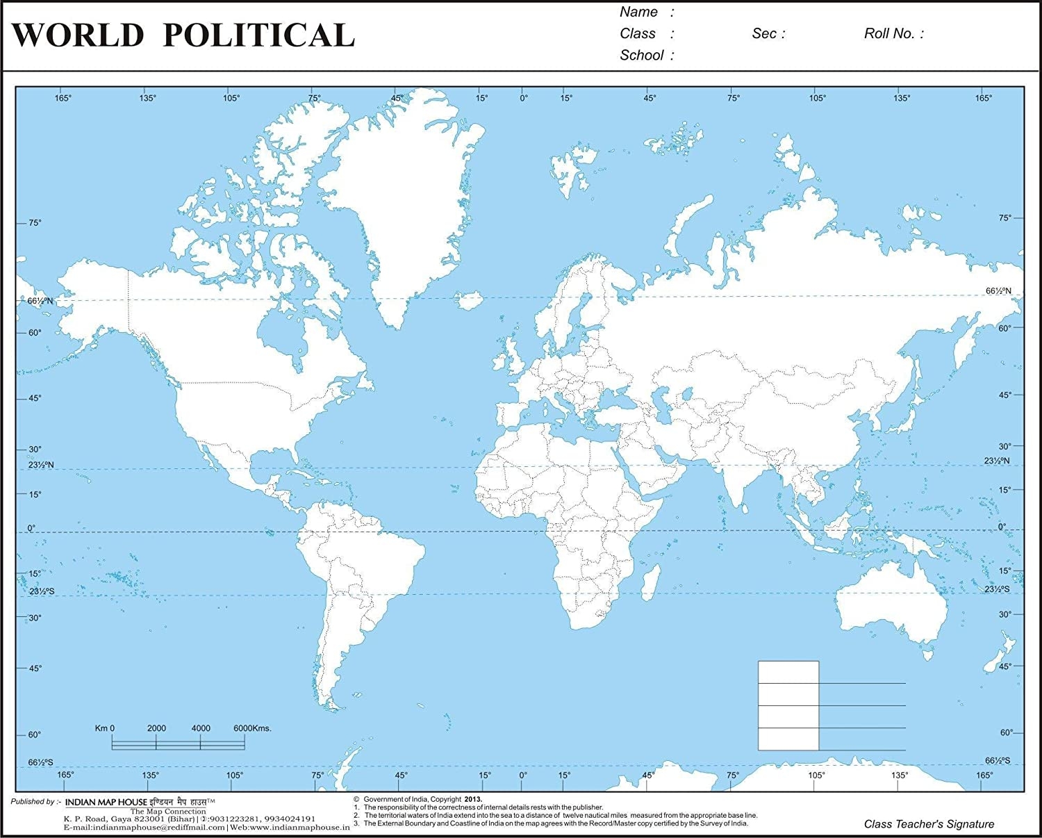 Practice Map The World Political Big Set Of 100 Size Is About A4 Size KefaMart
