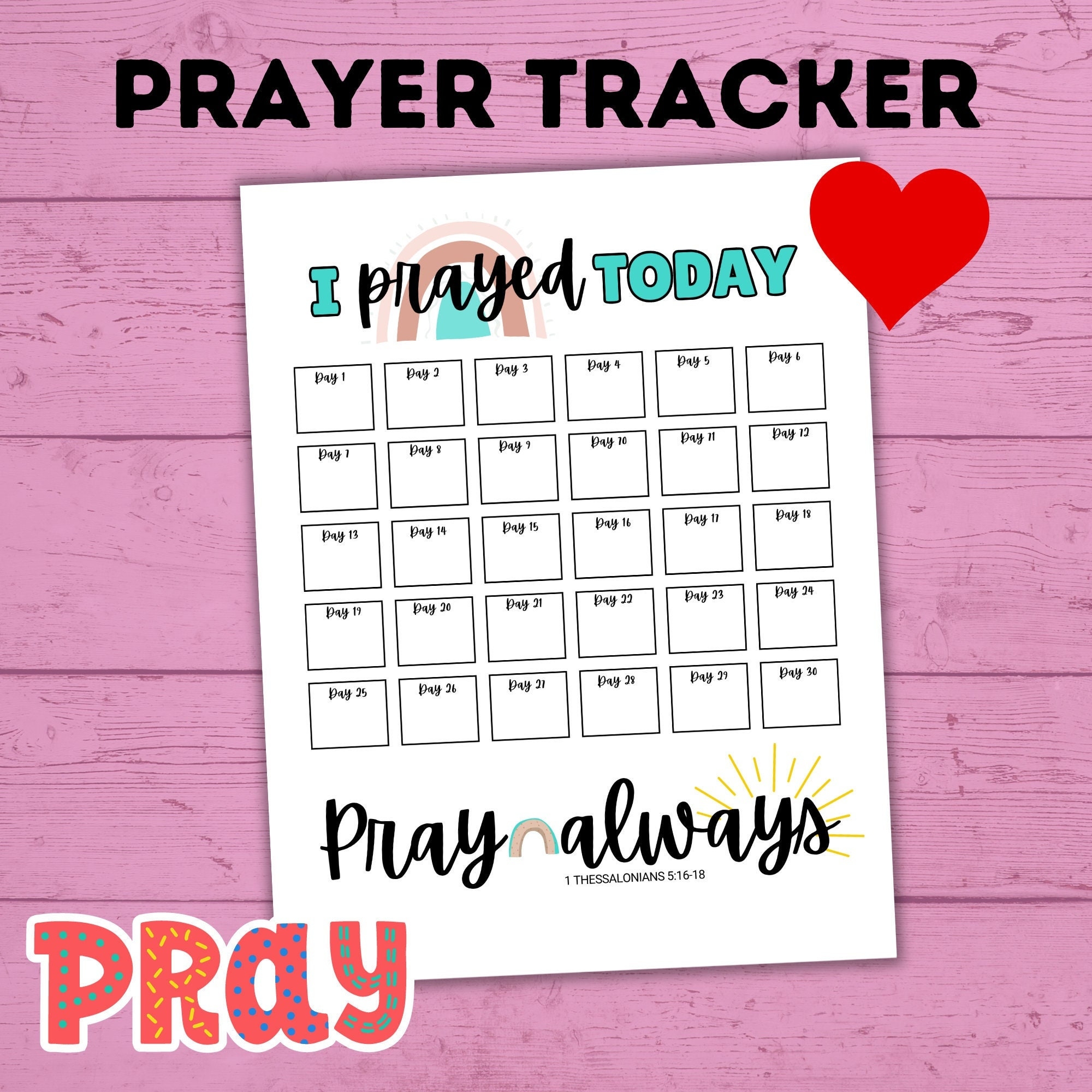 Prayer Chart Lds Etsy
