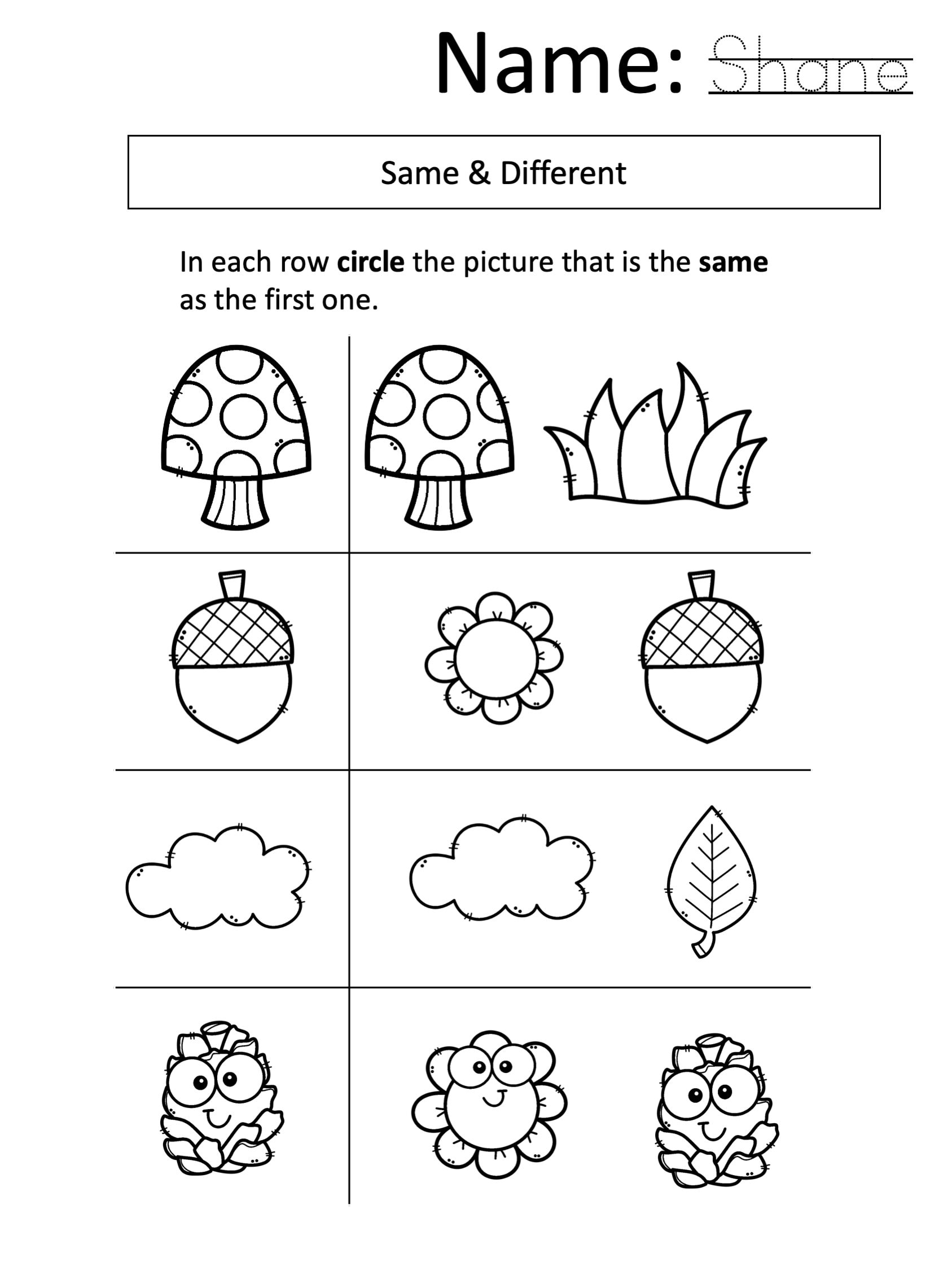 Pre K Workbook Kindergarten Worksheets Autism Education Autism Printable Autism Visual Aids Special Education Instant Download Etsy