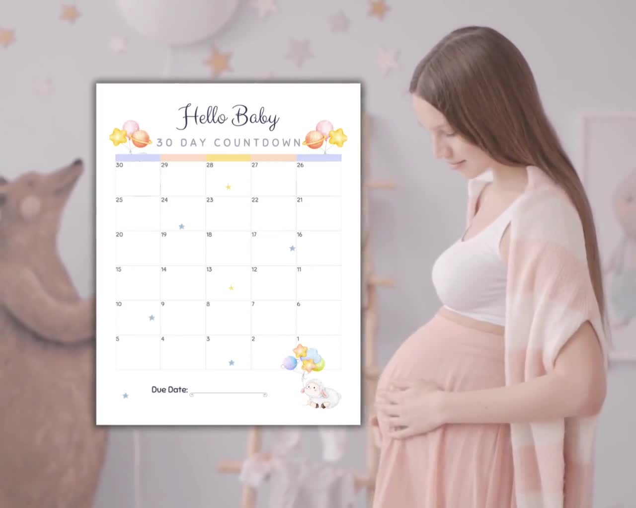Pregnancy Countdown Calendar Printable