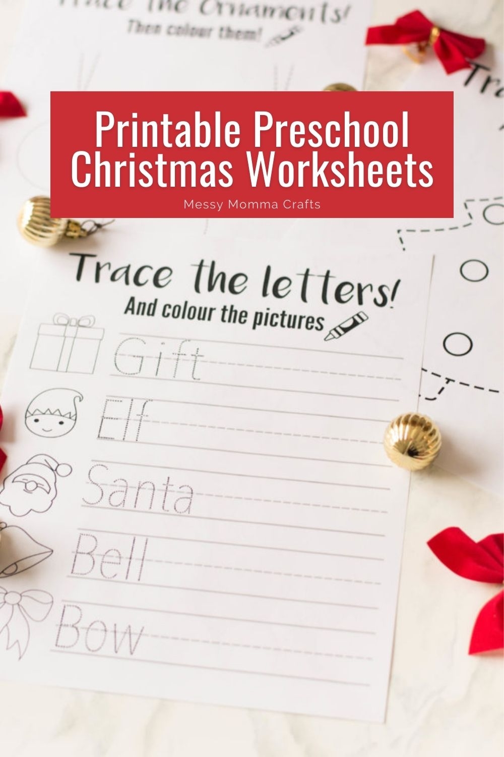 Preschool Christmas Worksheets Messy Momma Crafts