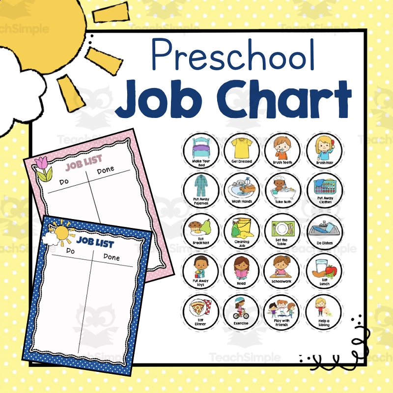 Free Printable Pre School Job Chart
