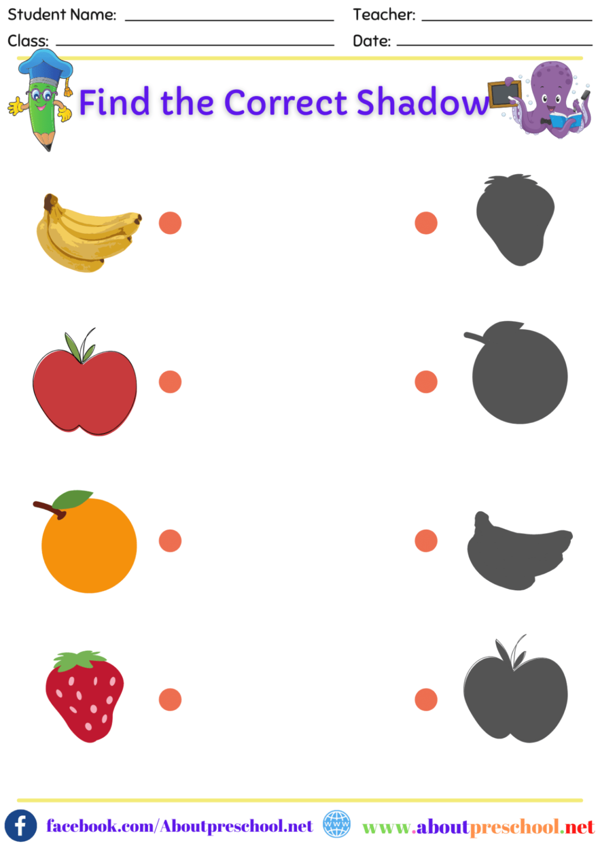 Printable Preschool Matching Worksheets Printable Preschool Matching Worksheets