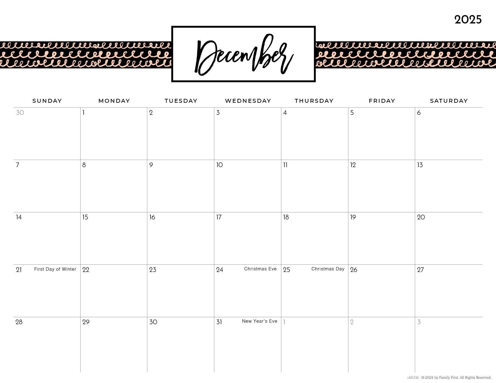 Pretty Patterns Printable Calendar For Moms IMOM